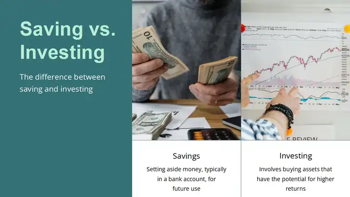 Difference Between Saving And Investment Slides