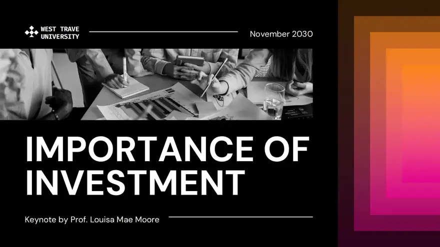 Importance Of Investment Lesson Slides