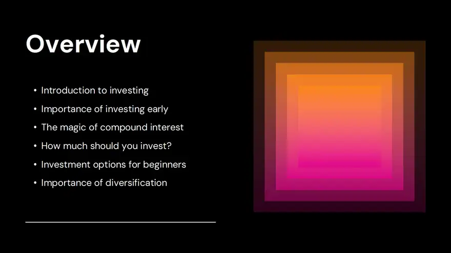 Importance Of Investment Lesson Slides