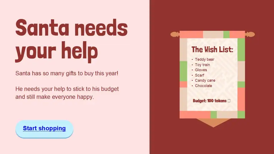 Santa’s Budget Helper Interactive Presentation