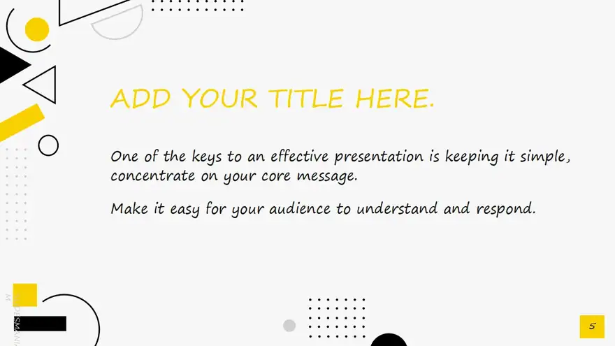 Taxi, simple memphis presentation template.