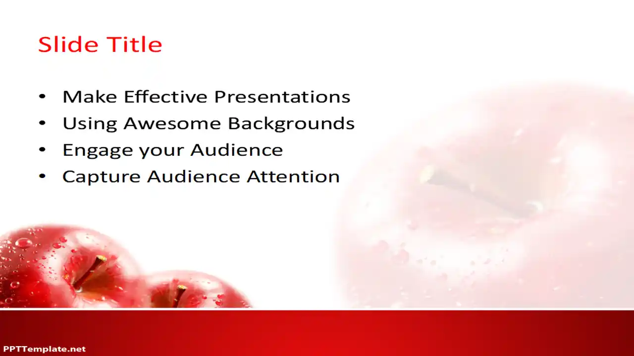 Free Red Apples PPT Template