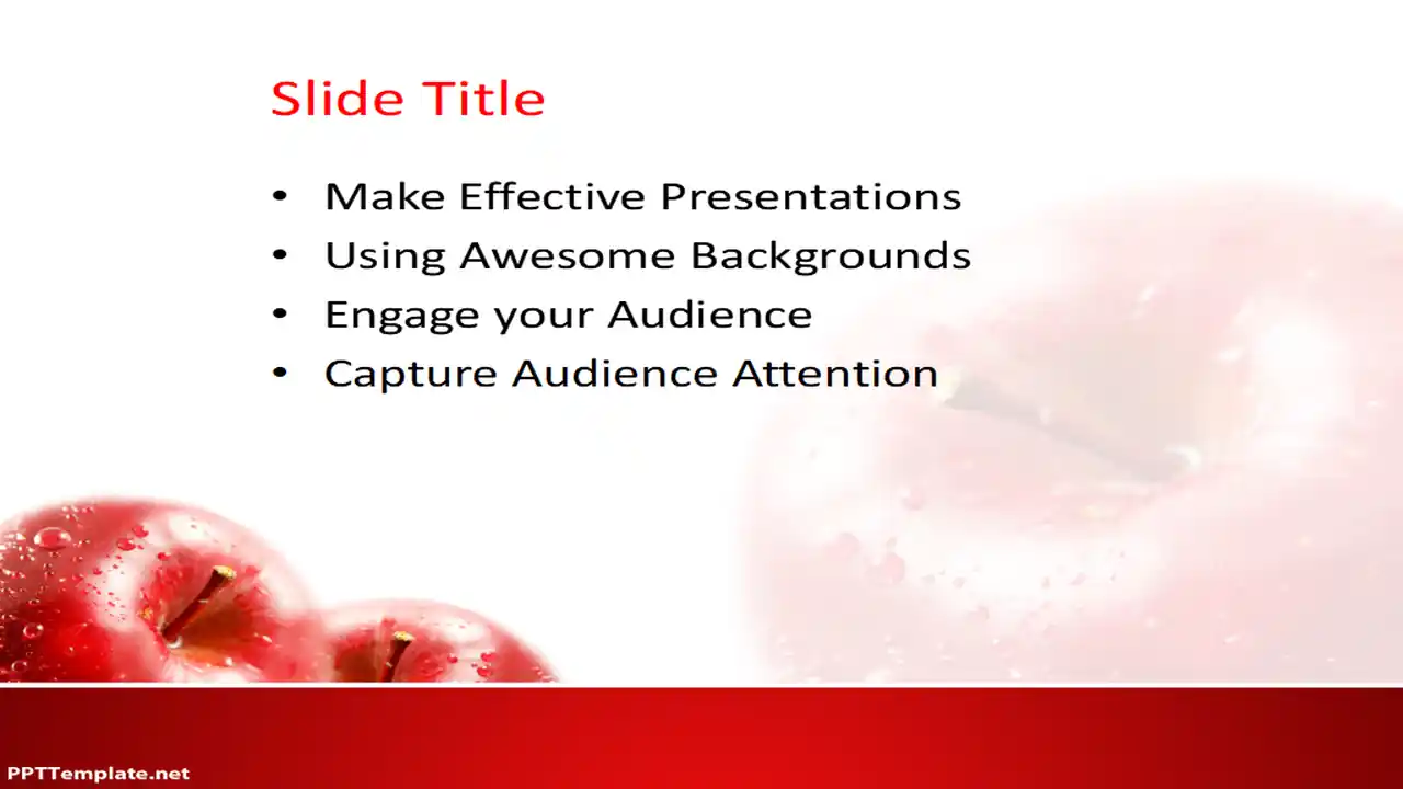 Free Red Apples PPT Template