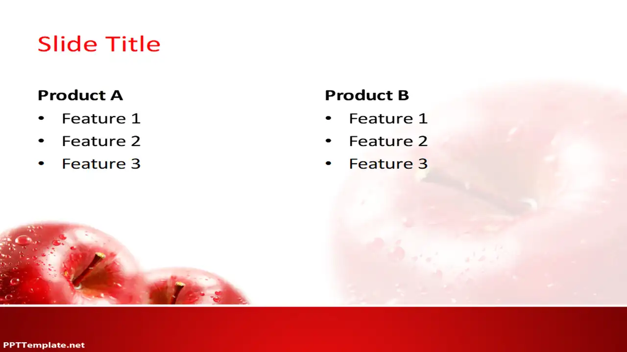 Free Red Apples PPT Template