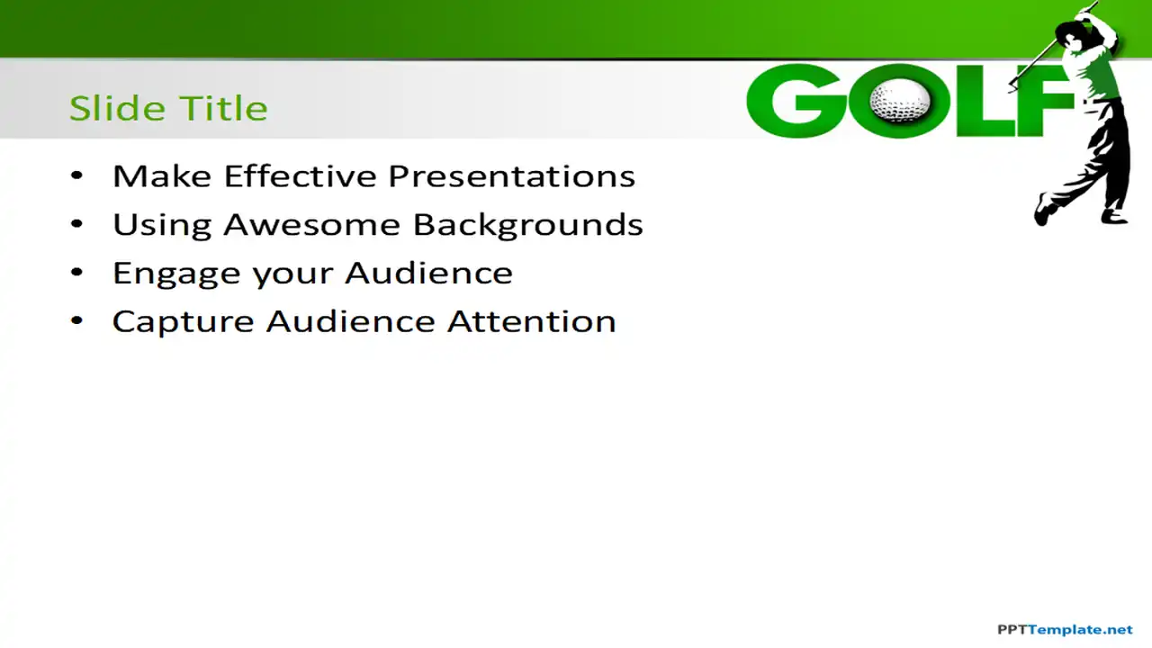 Free Golf Player Sport PPT Template