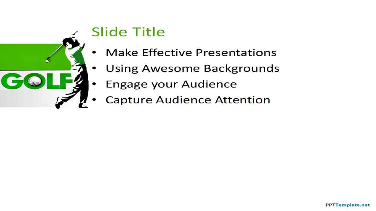 Free Golf Player Sport PPT Template