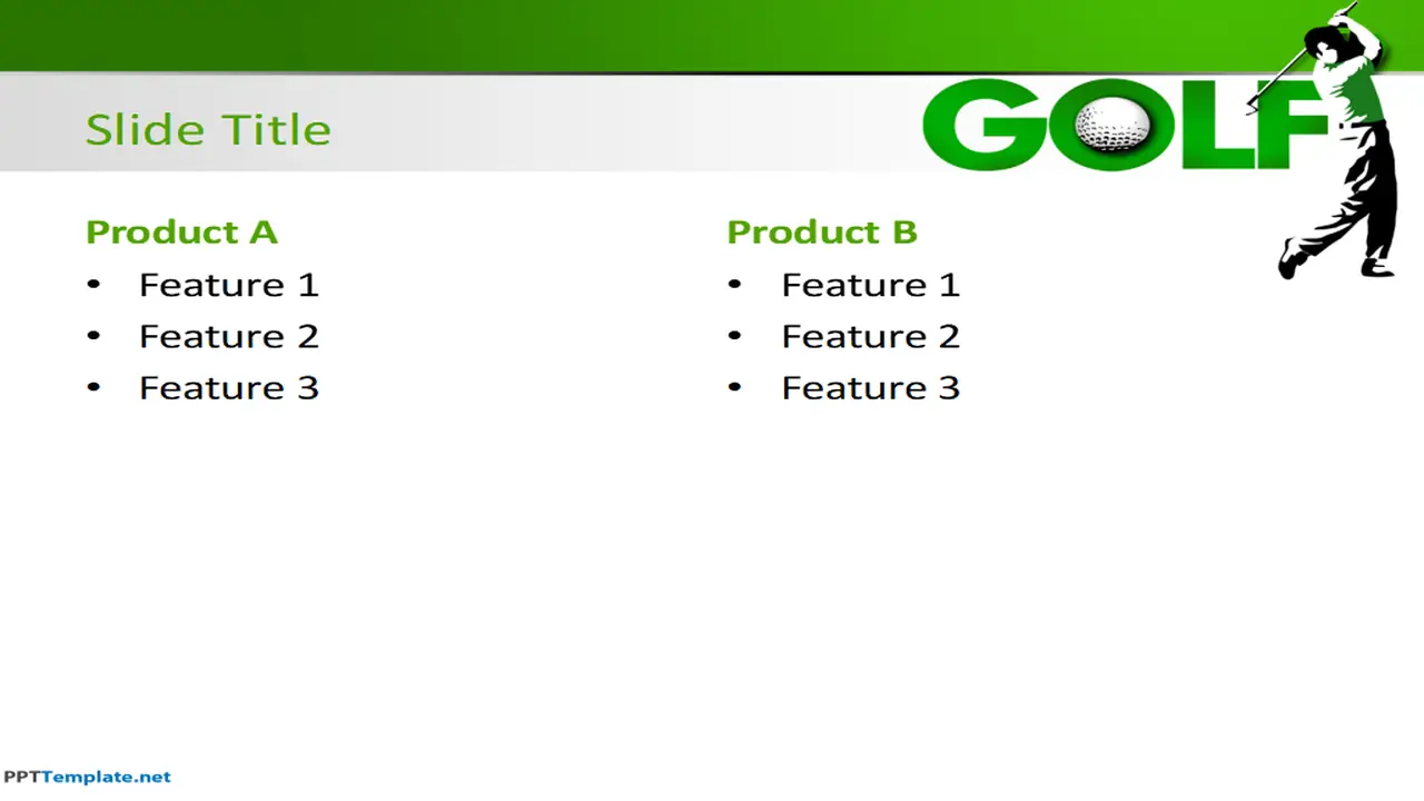 Free Golf Player Sport PPT Template