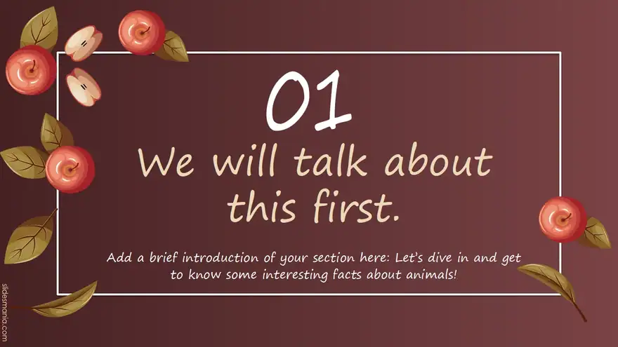 Apple Season free slides theme.