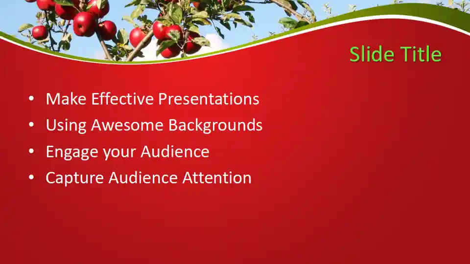 Free Apples Tree PowerPoint Template