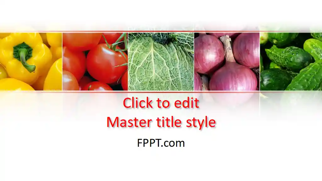 Free Green Groceries PowerPoint Template
