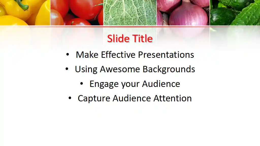 Free Green Groceries PowerPoint Template
