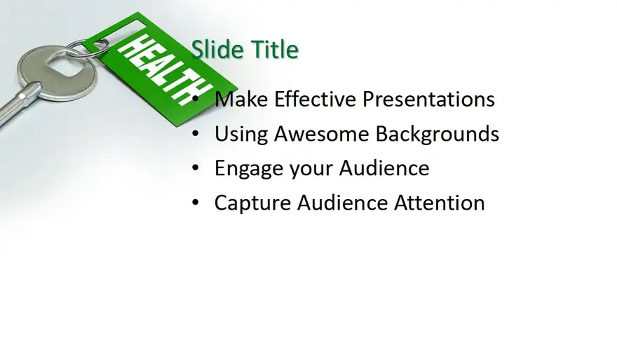 Free Key to Health PowerPoint Template