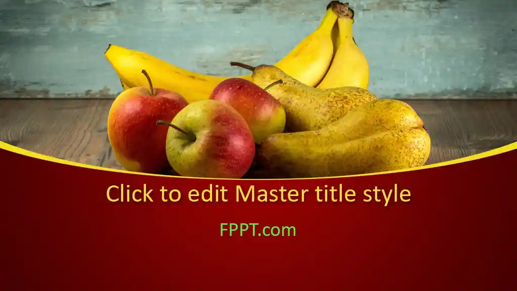 Free Table with Fruits PowerPoint Template