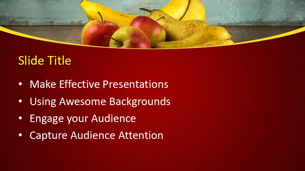 Free Table with Fruits PowerPoint Template