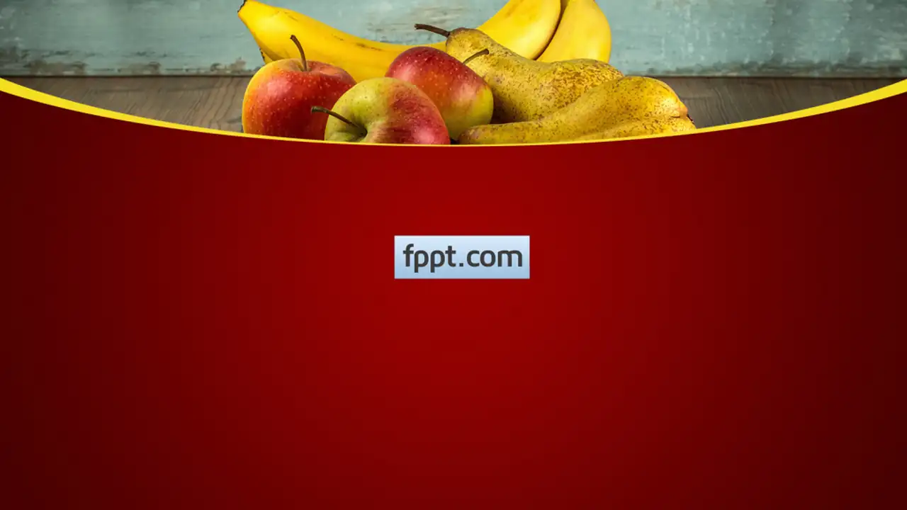 Free Table with Fruits PowerPoint Template