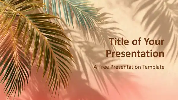 Palm Shadows Template