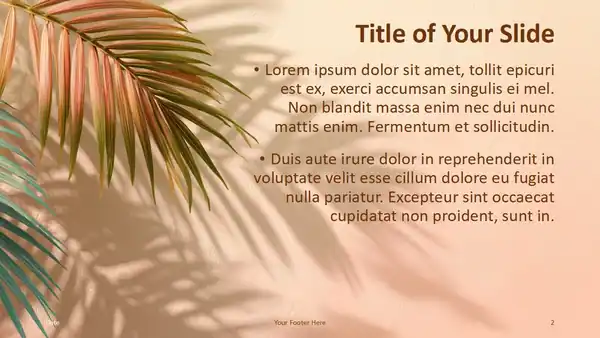 Palm Shadows Template