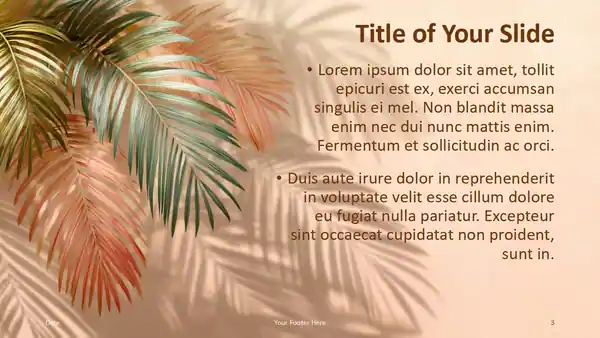 Palm Shadows Template