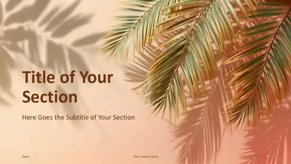 Palm Shadows Template