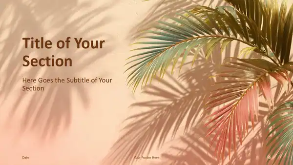 Palm Shadows Template