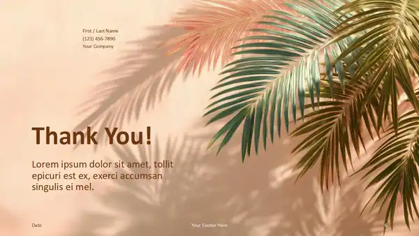 Palm Shadows Template