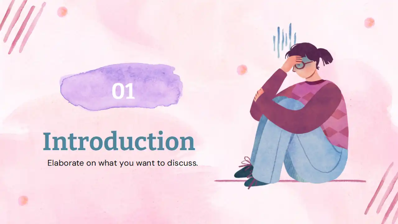 Pastel Watercolor Mental Health Clinic Slides