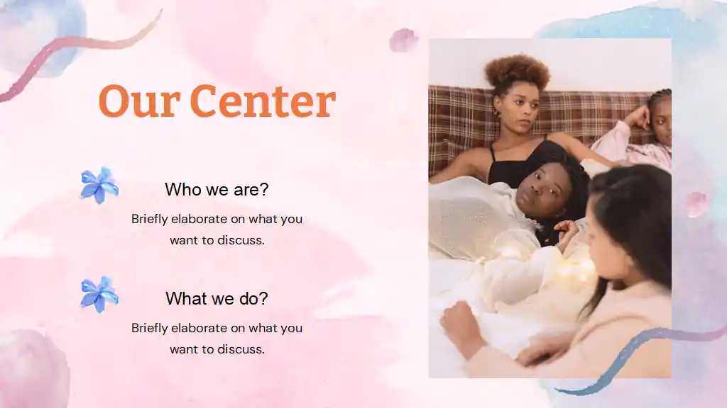 Pastel Watercolor Mental Health Clinic Slides