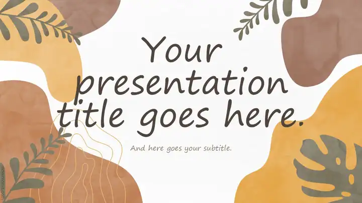 Watercolor Organic Shapes Presentation Template.