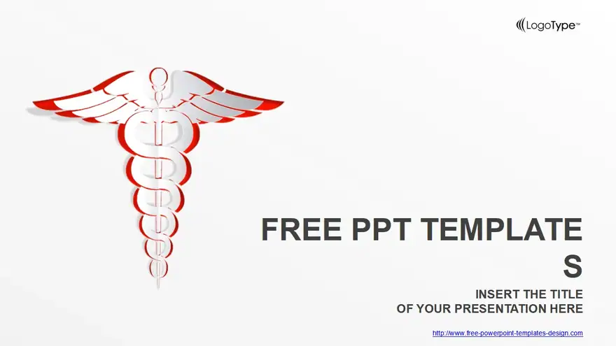 White Medical Symbol PowerPoint Template