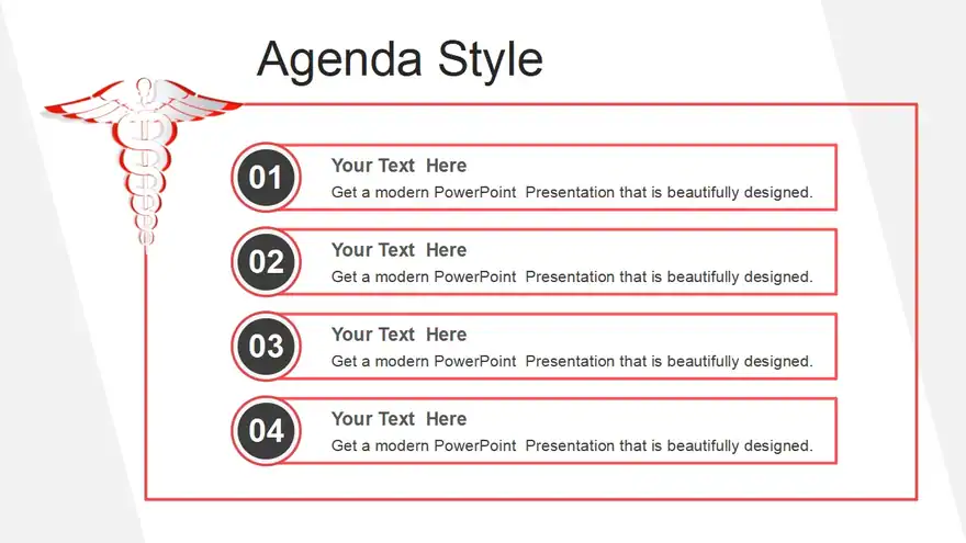 White Medical Symbol PowerPoint Template