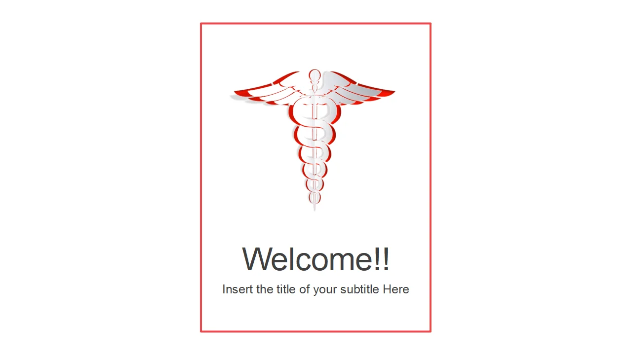 White Medical Symbol PowerPoint Template
