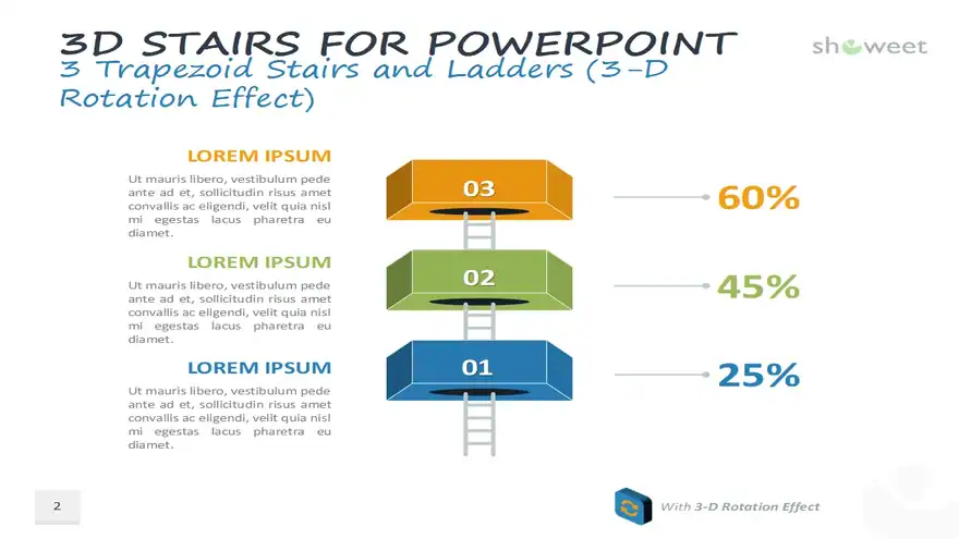 3D Stair Templates for PowerPoint