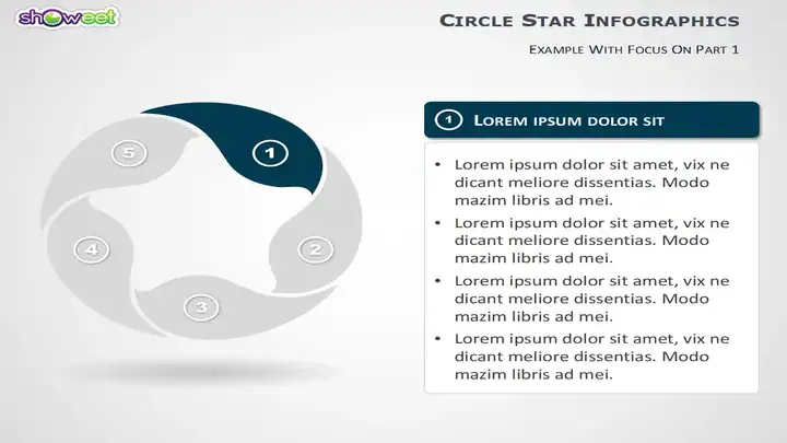 5 Stages Circular PowerPoint Diagram