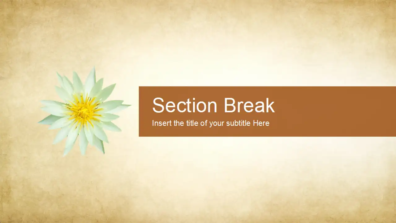 Abstract White Flowers PowerPoint Template