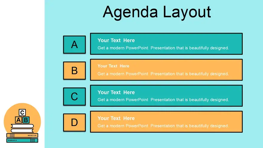 Alphabet Blocks of Education Concept PowerPoint Template