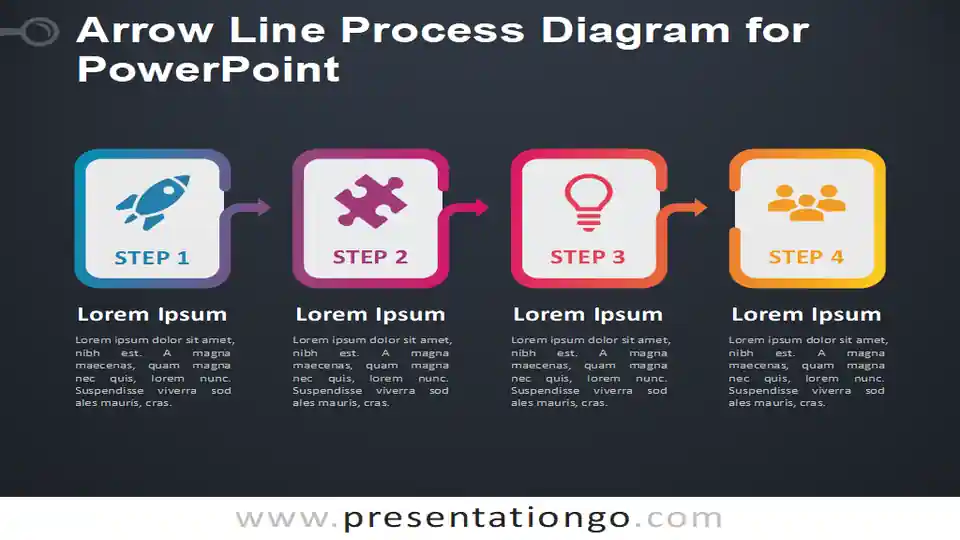 Arrow Line Process Diagram for PowerPoint