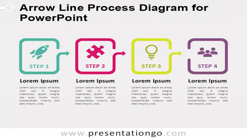 Arrow Line Process Diagram for PowerPoint