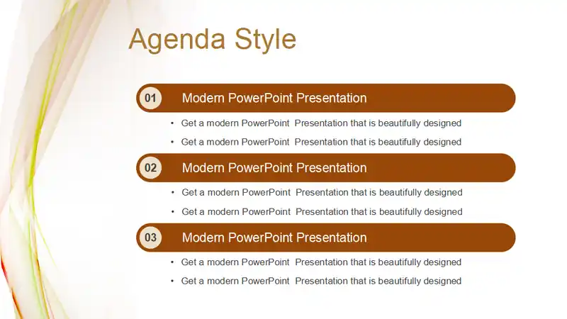 Beautiful Wave Abstract PowerPoint Template