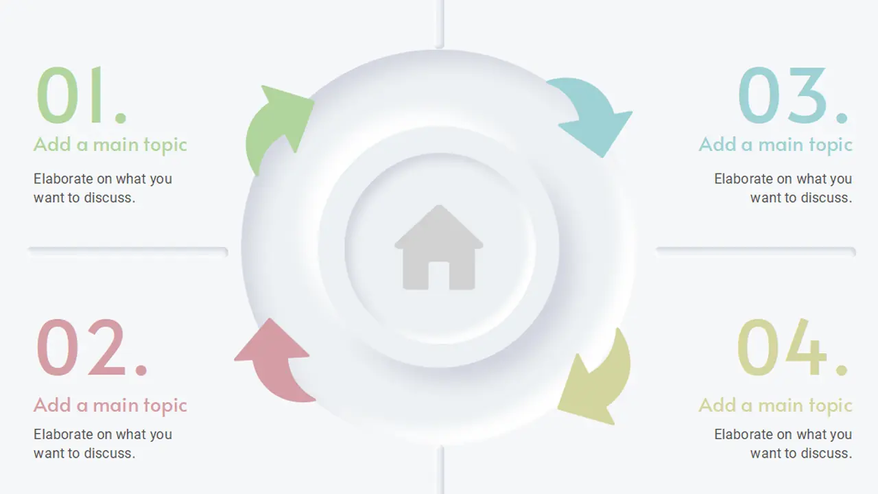 Circular Process Flow with Arrows Infographic