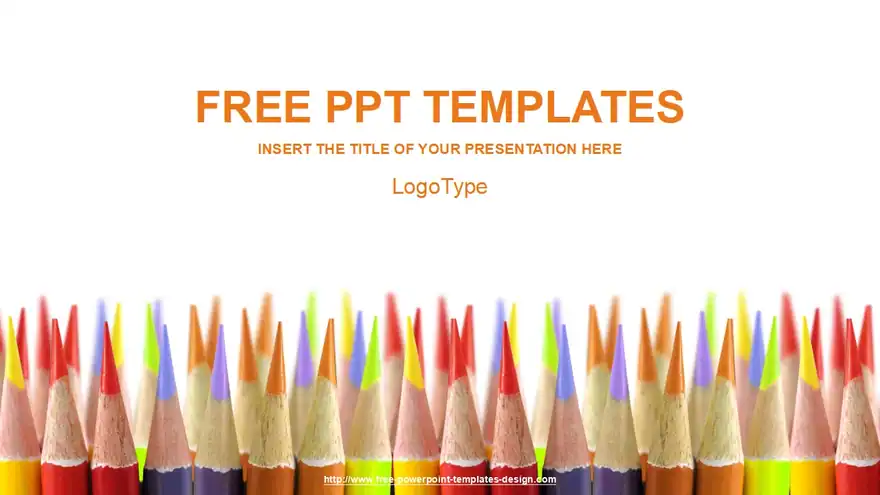 Colored Pencils Education Concept PowerPoint Template