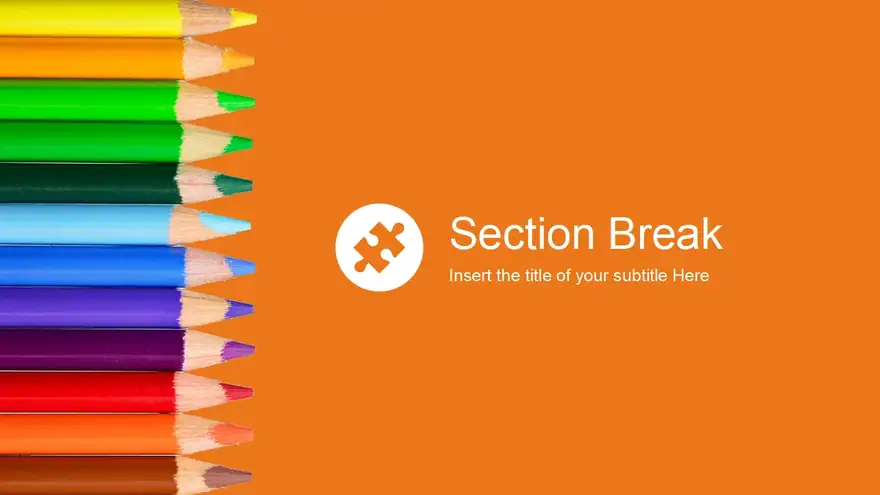 Colored Pencils Education Concept PowerPoint Template