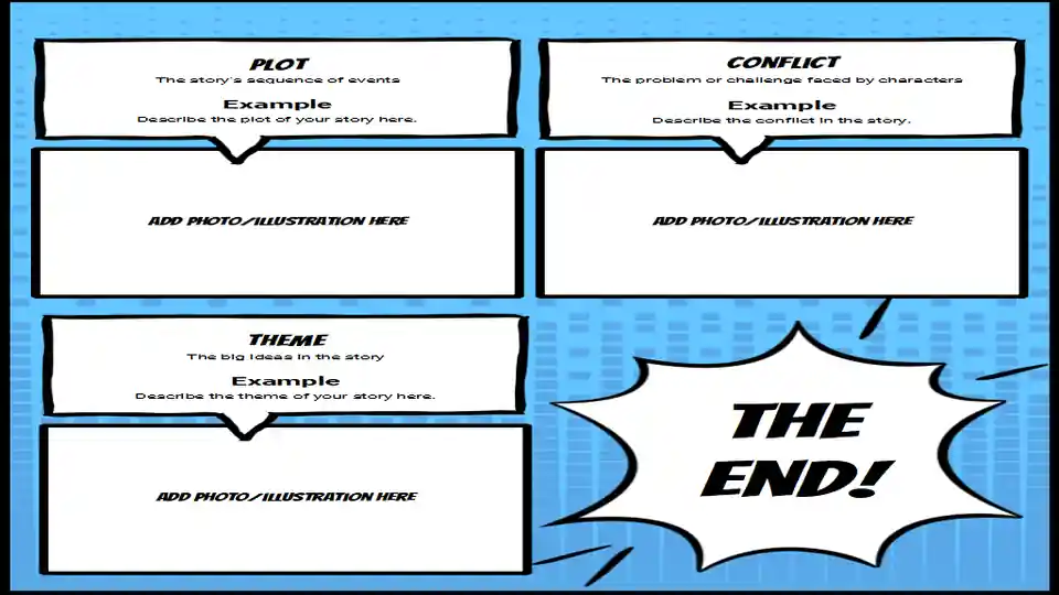 Comic Style Elements of a Story Infographic