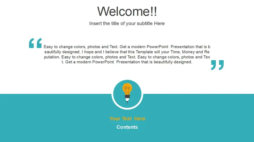 Creative Idea Bulb PowerPoint Template