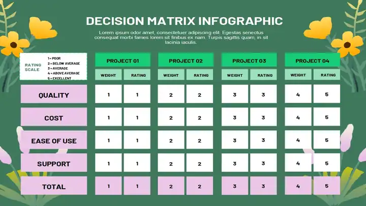 Decision Matrix Infographic