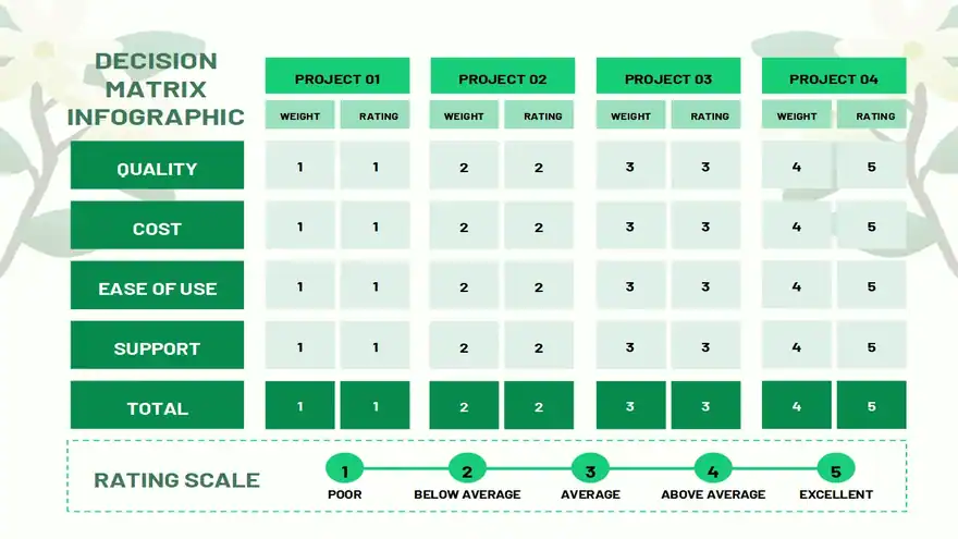 Decision Matrix Infographic