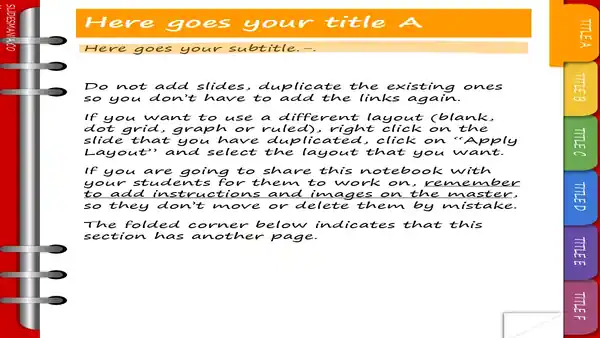 Digital ring binder template.