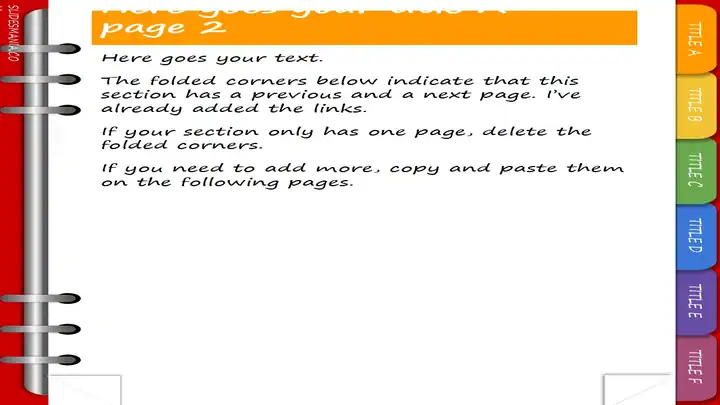 Digital ring binder template.