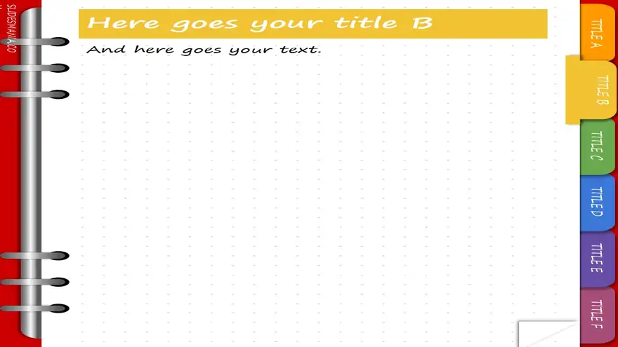 Digital ring binder template.
