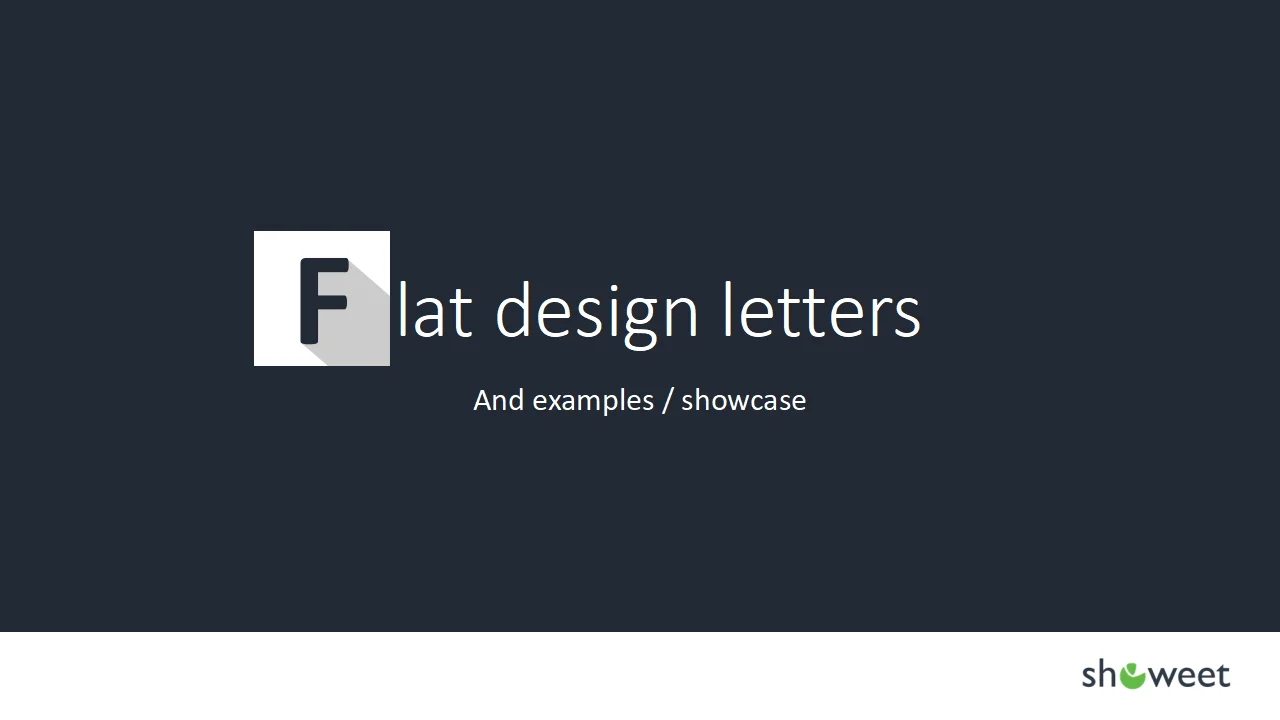 Flat Design Letters for PowerPoint with 21 Examples