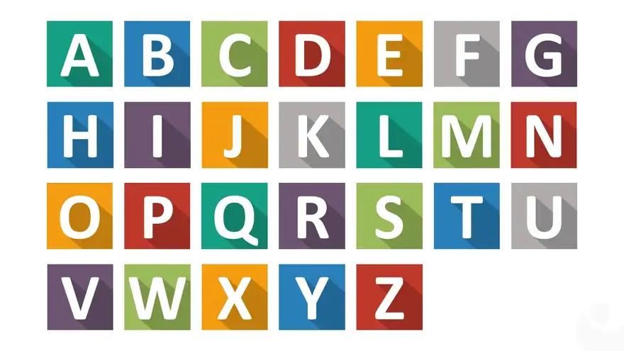 Flat Design Letters for PowerPoint with 21 Examples